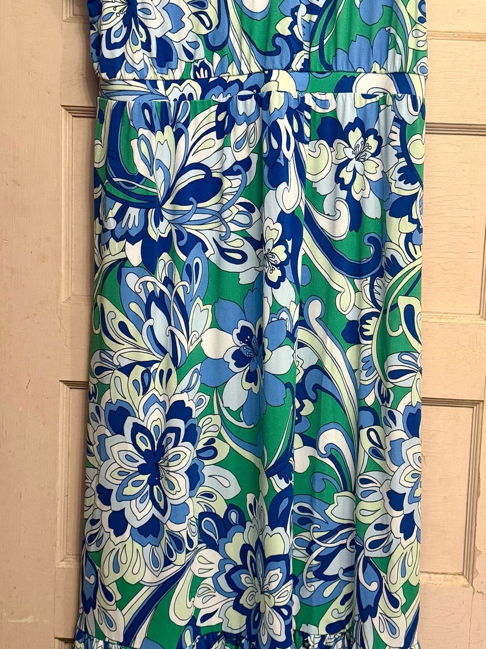 Women’s Blue & Green Floral Dress